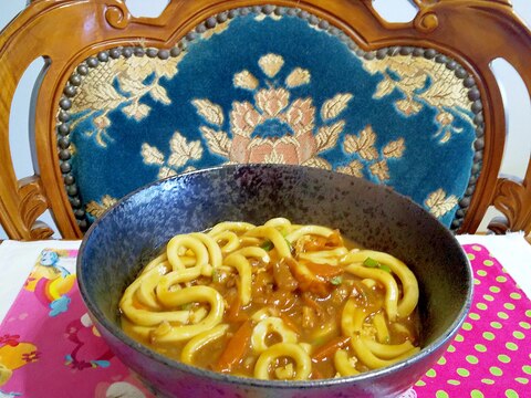 残ったカレーでうどん